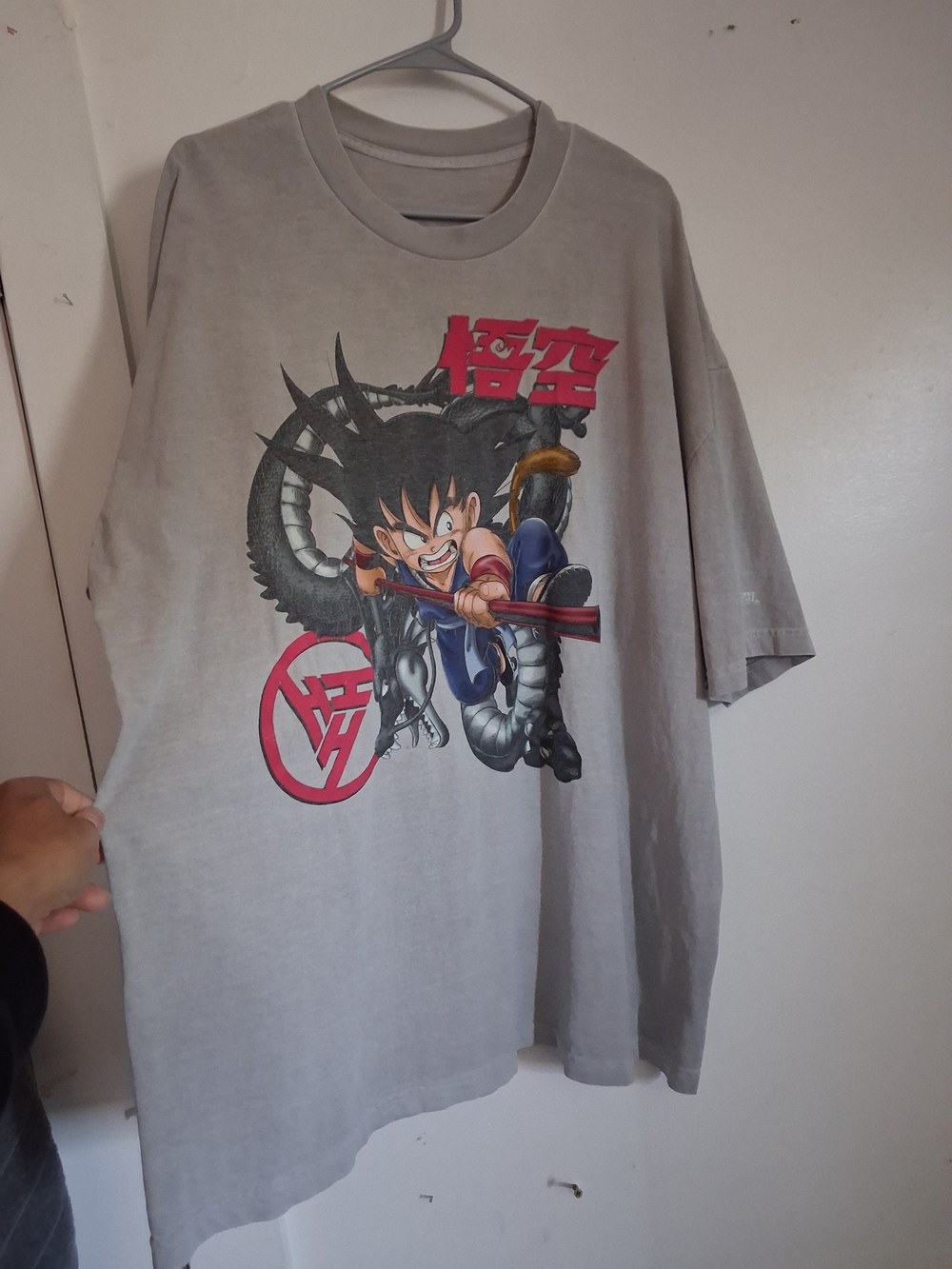 Hypland x Dragon Ball Kid Goku & Shenron Graphic Tee - Olive/Gray XXL